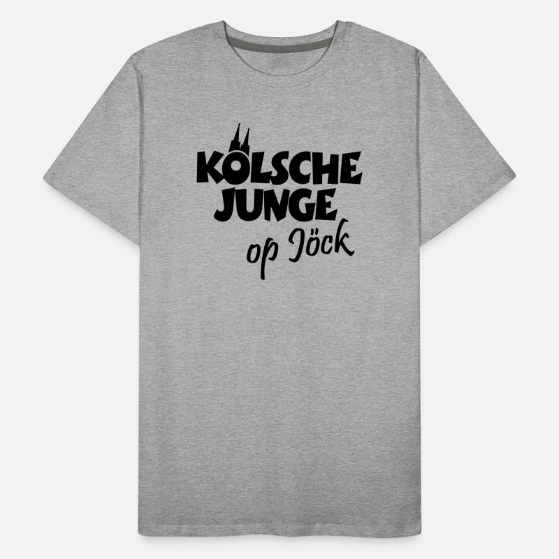Kölsche Junge op Jöck - Kölsch - Köln - Kölner Männer Premium Bio T-Shirt