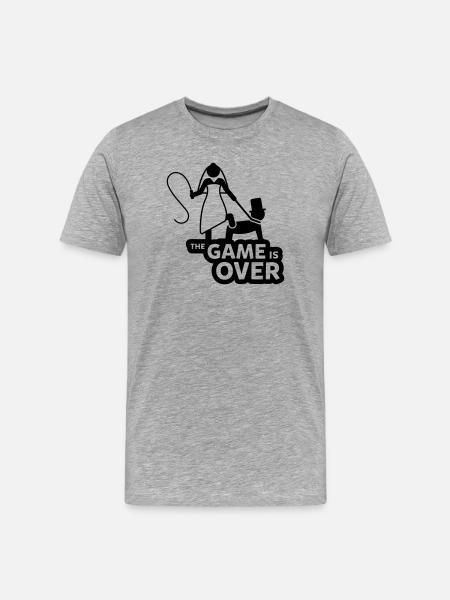 game over junggesellenabschied - Männer Premium Bio T-Shirt - Grau meliert