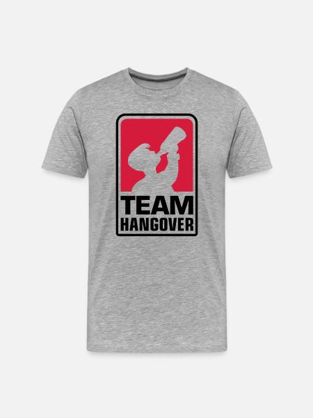 team logo hangover - Männer Premium Bio T-Shirt - Grau meliert