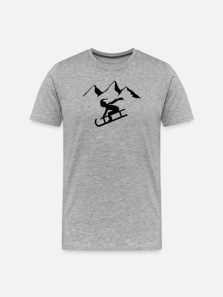 traîneau - T-shirt bio Premium Homme - gris chiné