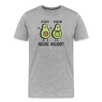 Avocado - Avocadon't - Men's Premium Organic T-Shirt - heather grey - Front - Damien (186cm)