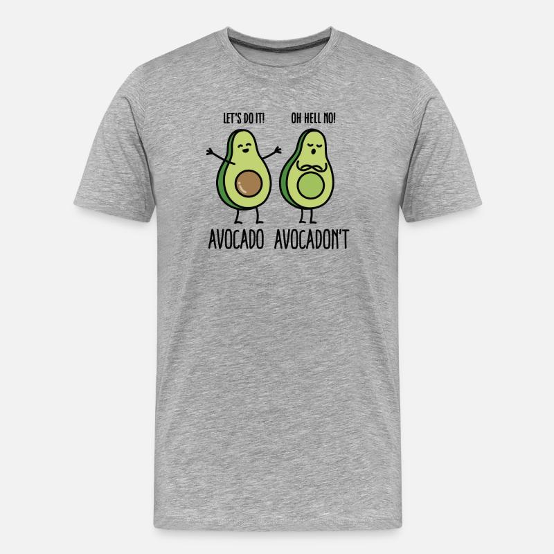 Avocado - Avocadon't - Männer Premium Bio T-Shirt - Grau meliert