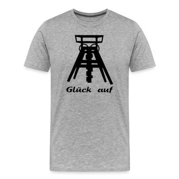 zeche ruhrgebiet - Männer Premium Bio T-Shirt - Grau meliert - Vorne - Damien (186cm)