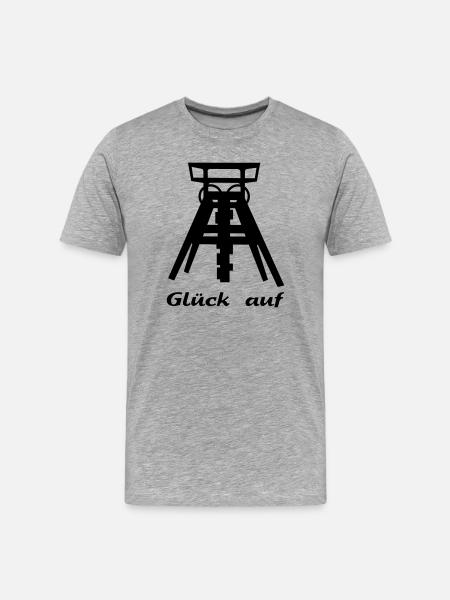 zeche ruhrgebiet - Männer Premium Bio T-Shirt - Grau meliert