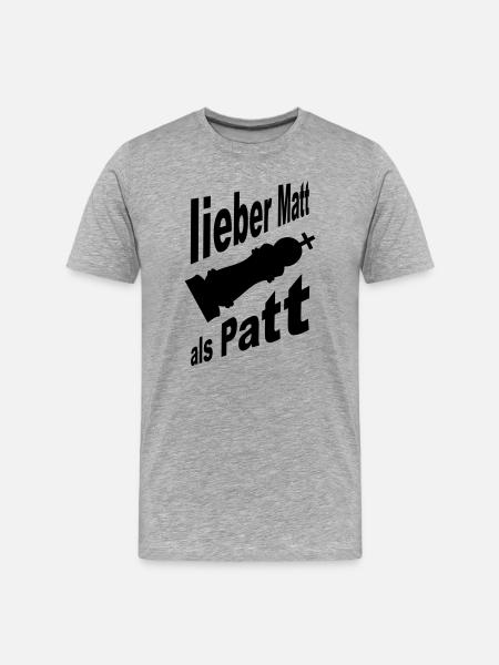 schach - Männer Premium Bio T-Shirt - Grau meliert