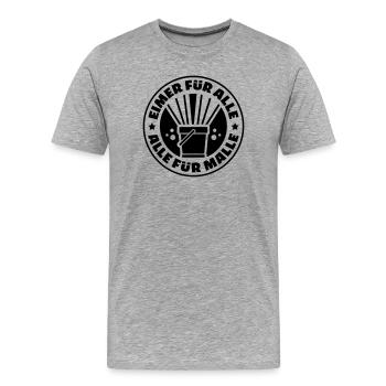 party mallorca urlaub - Männer Premium Bio T-Shirt - Grau meliert - Vorne - Damien (186cm)
