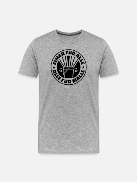 party mallorca urlaub - Männer Premium Bio T-Shirt - Grau meliert