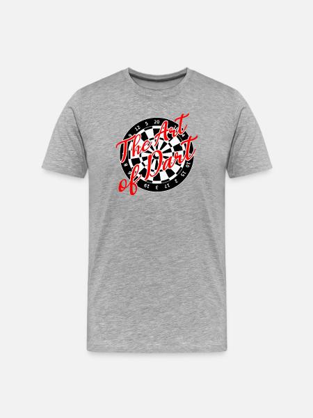 Darts Art Dart Dartboard 180 - Men's Premium Organic T-Shirt - heather grey