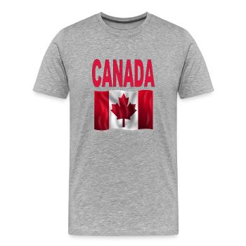 KANADA - Männer Premium Bio T-Shirt - Grau meliert - Vorne - Damien (186cm)