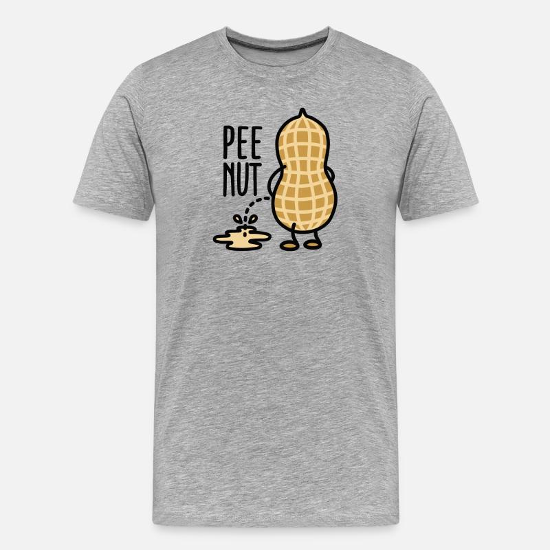 Pee-nut - Männer Premium Bio T-Shirt - Grau meliert