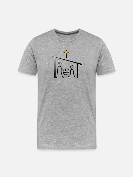 Nativity Scene, Jesus, Christmas, Advent - Men's Premium Organic T-Shirt - heather grey