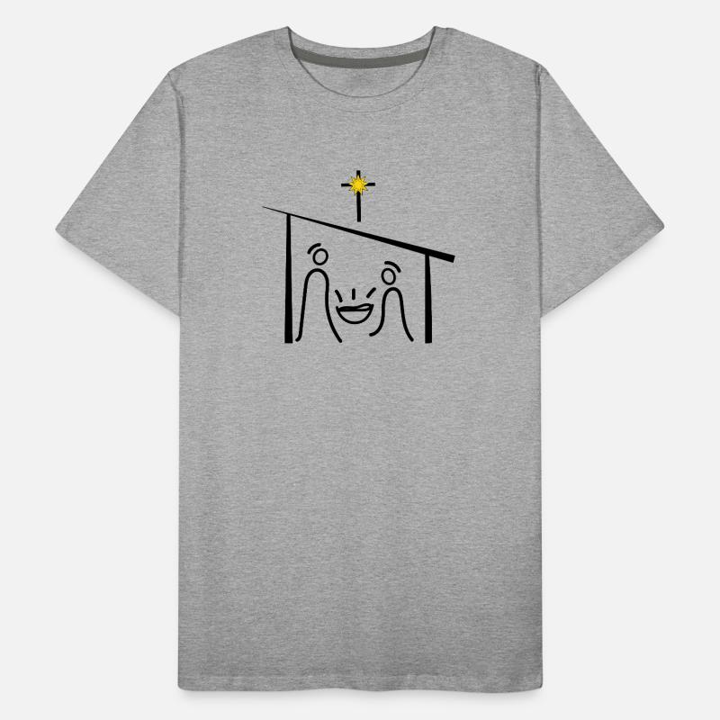 Weihnachtskrippe, Jesus, Weihnacht, Advent Männer Premium Bio T-Shirt