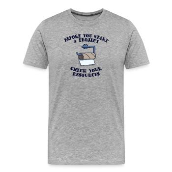 Projekt Projektmanager Planung Lustig Sprüche Fun - Männer Premium Bio T-Shirt - Grau meliert - Vorne - Damien (186cm)