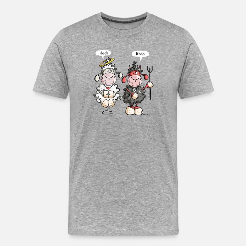 Kampf der Gegensätze - Männer Premium Bio T-Shirt - Grau meliert