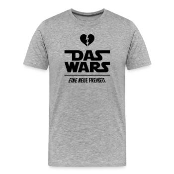 Das Wars - Trennung, Scheidung - Männer Premium Bio T-Shirt - Grau meliert - Vorne - Damien (186cm)