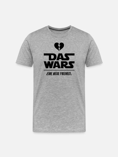 Das Wars - Trennung, Scheidung - Männer Premium Bio T-Shirt - Grau meliert