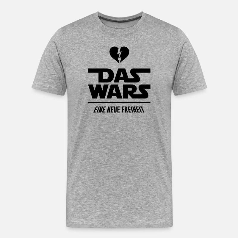 Das Wars - Trennung, Scheidung - Männer Premium Bio T-Shirt - Grau meliert