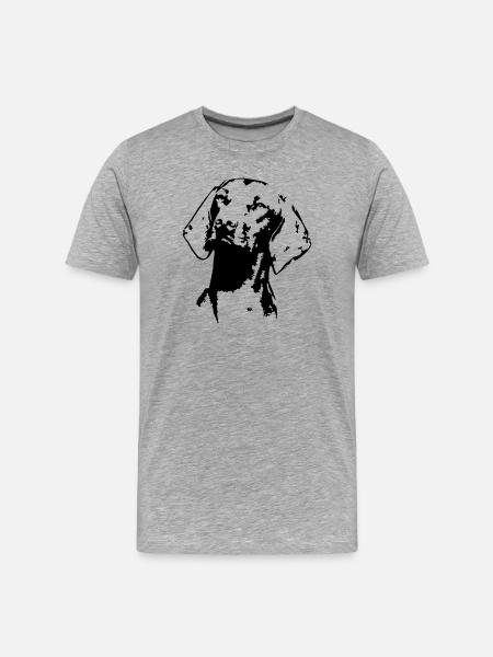 Magyar Vizsla head - Men's Premium Organic T-Shirt - heather grey