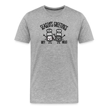 Season's greetings - Men's Premium Organic T-Shirt - heather grey - Front - Damien (186cm)