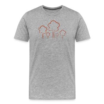 arbre - T-shirt bio Premium Homme - gris chiné - Devant - Damien (186cm)