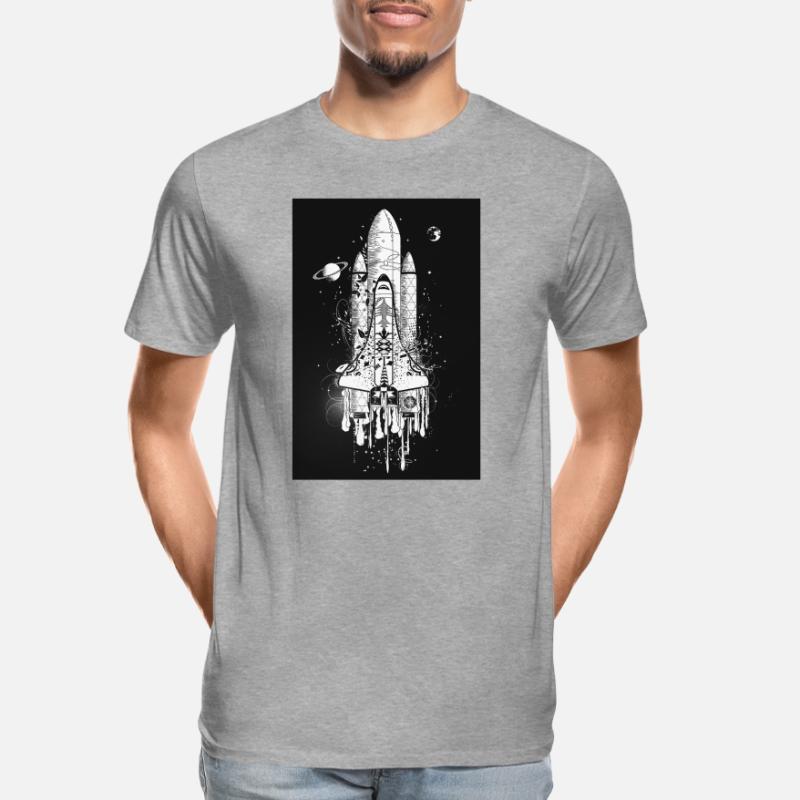 Navette spatiale imaginative dans le style graffiti T-shirt bio Premium Homme