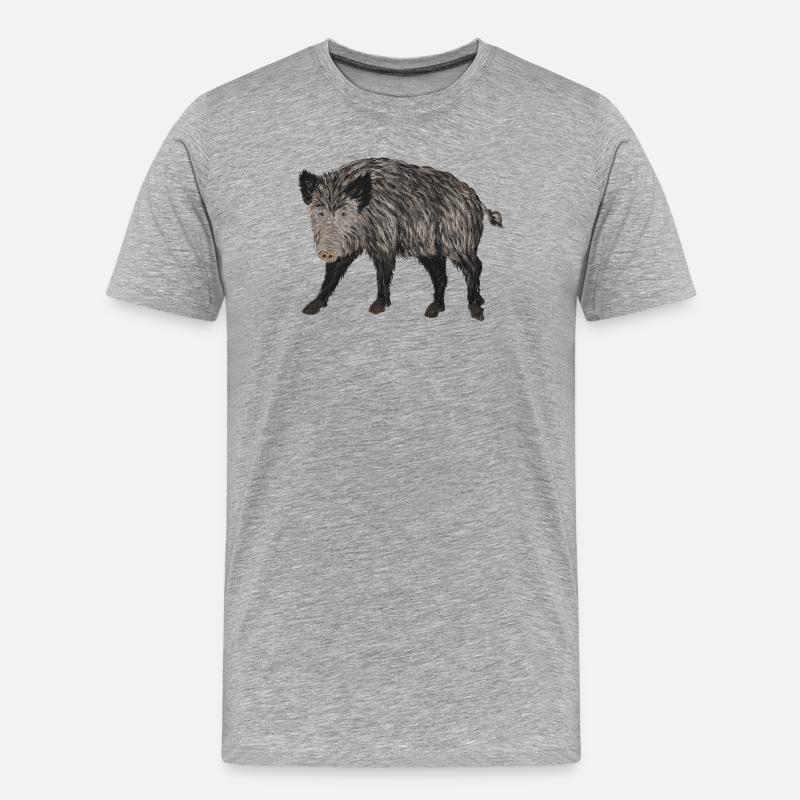 boar - Men's Premium Organic T-Shirt - heather grey