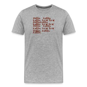 Teenager-Geist - Männer Premium Bio T-Shirt - Grau meliert - Vorne - Damien (186cm)