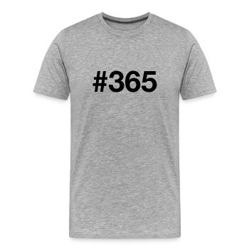 365 jours mois année - T-shirt bio Premium Homme - gris chiné - Devant - Damien (186cm)
