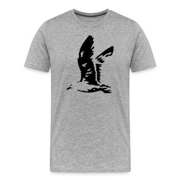seagull - Men's Premium Organic T-Shirt - heather grey - Front - Damien (186cm)
