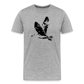seagull - Men's Premium Organic T-Shirt - heather grey - Front - Damien (186cm)