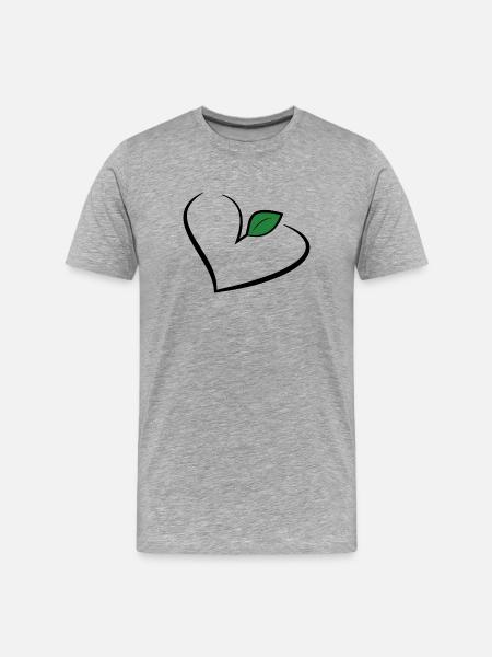 Végétalien végétalien végétalien - T-shirt bio Premium Homme - gris chiné