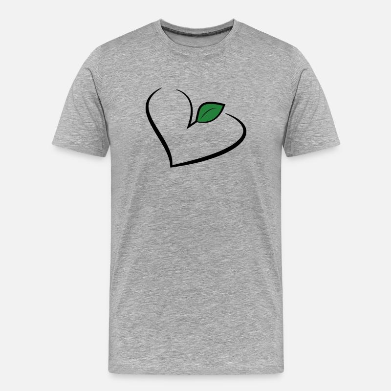 Vegan Veganer Veggie - Männer Premium Bio T-Shirt - Grau meliert