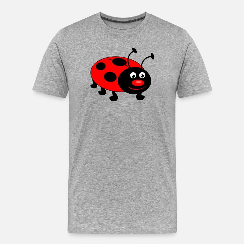 marienkäfer kind geschenk - Männer Premium Bio T-Shirt - Grau meliert