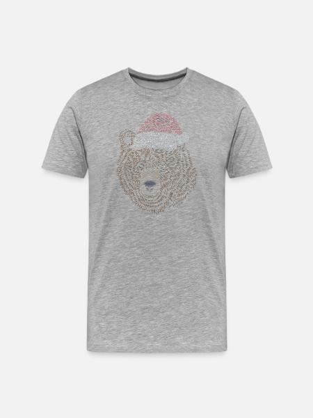 Christmas bear, bear - Men's Premium Organic T-Shirt - heather grey
