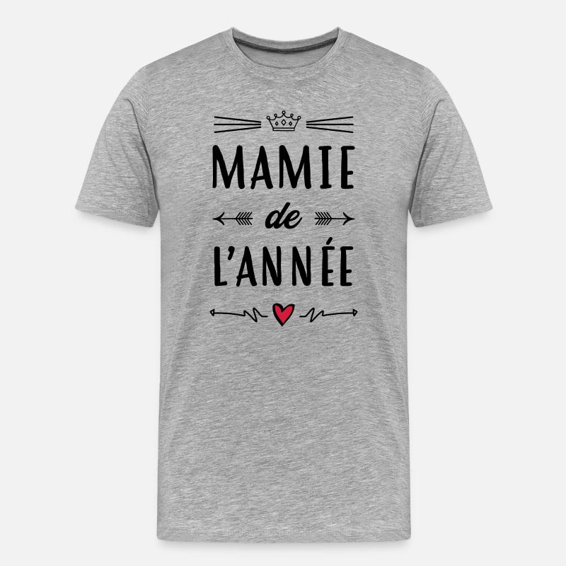 Großmütter / Oma / Mami / Großmutter / Mamy - Männer Premium Bio T-Shirt - Grau meliert