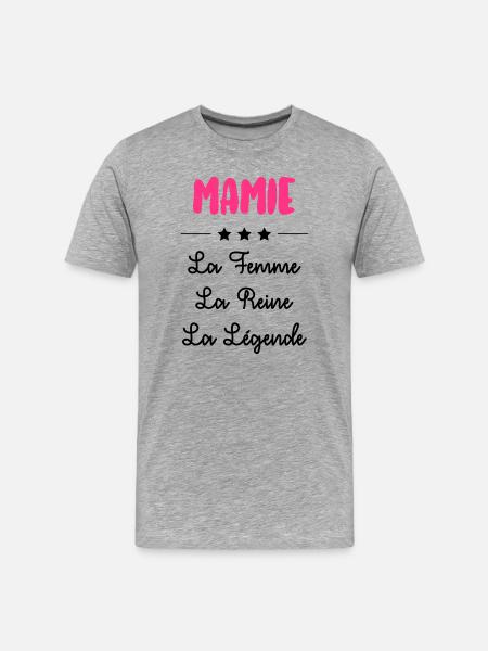 Großmütter / Oma / Mami / Großmutter / Mamy - Männer Premium Bio T-Shirt - Grau meliert