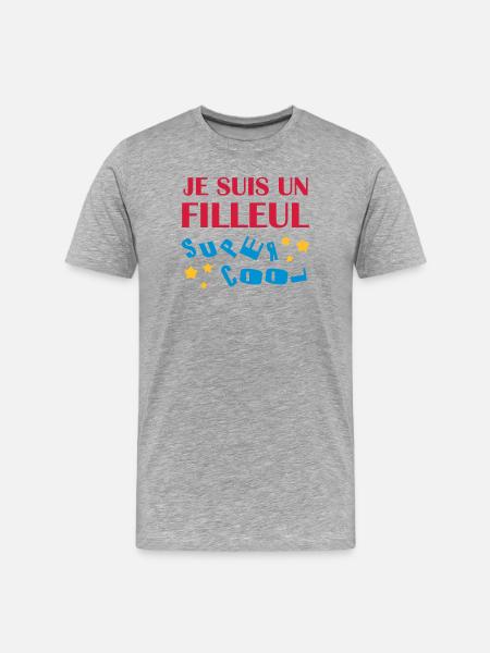 Patin / Pate / Patentochter / Patensohn - Männer Premium Bio T-Shirt - Grau meliert
