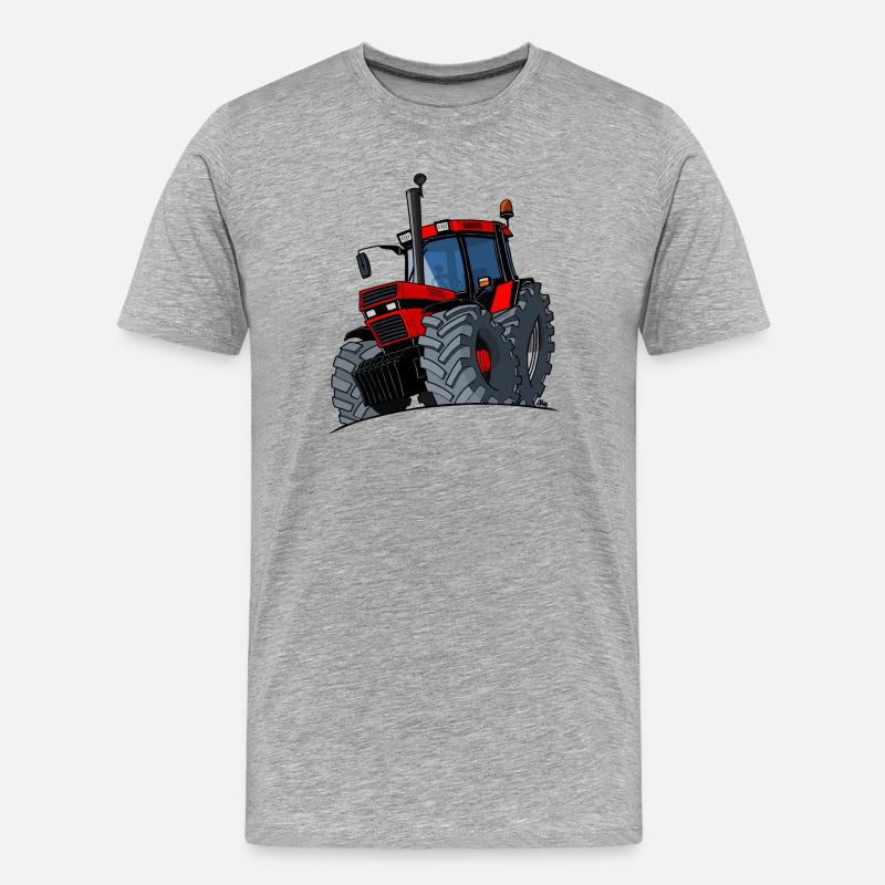0856 Fall - Männer Premium Bio T-Shirt - Grau meliert
