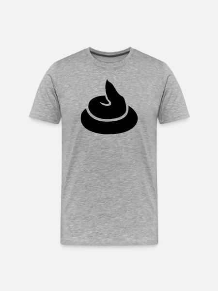 Scheißhaufen - Männer Premium Bio T-Shirt - Grau meliert
