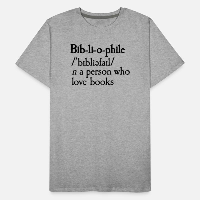 Bibliophile dictionary definition T-shirt bio Premium Homme