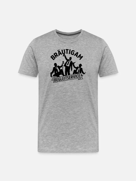 begleitservice junggesellenabschied - Männer Premium Bio T-Shirt - Grau meliert