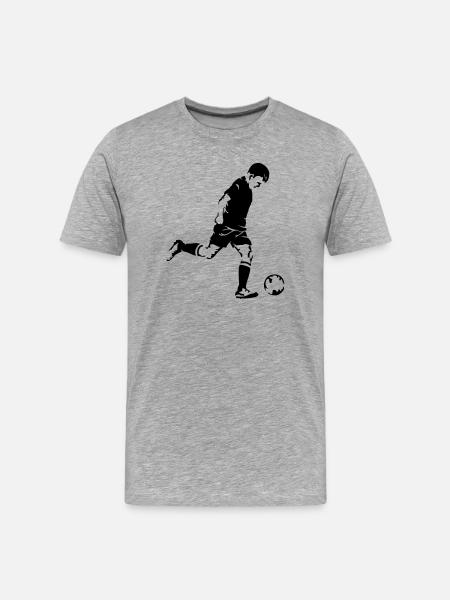 football - Men's Premium Organic T-Shirt - heather grey