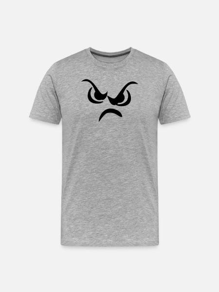 face - Men's Premium Organic T-Shirt - heather grey