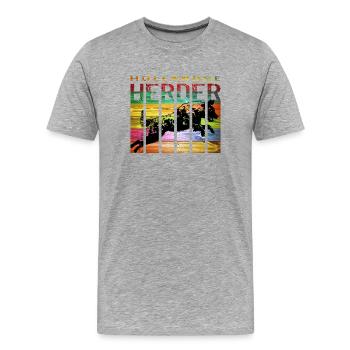 Hollandse Herder Rauhaar - Männer Premium Bio T-Shirt - Grau meliert - Vorne - Damien (186cm)