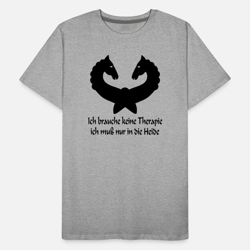 Lüneburger Heide Pferde Männer Premium Bio T-Shirt