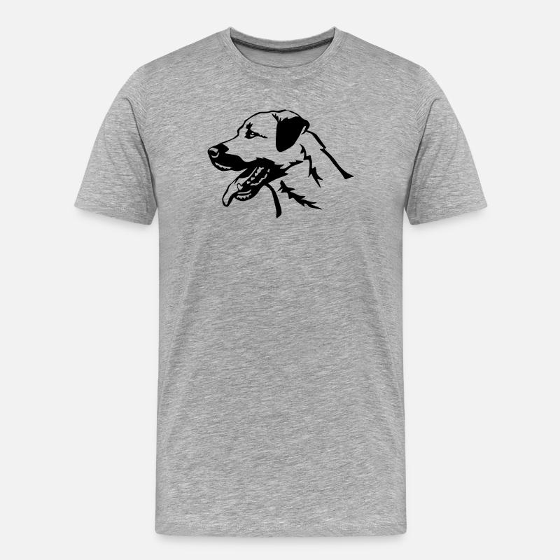 Kangal Kopf - Männer Premium Bio T-Shirt - Grau meliert