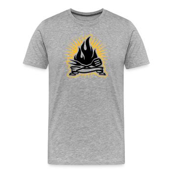 Grill accessories and grill flames - Men's Premium Organic T-Shirt - heather grey - Front - Damien (186cm)