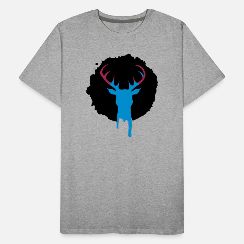 Patch de cerf graffiti T-shirt bio Premium Homme