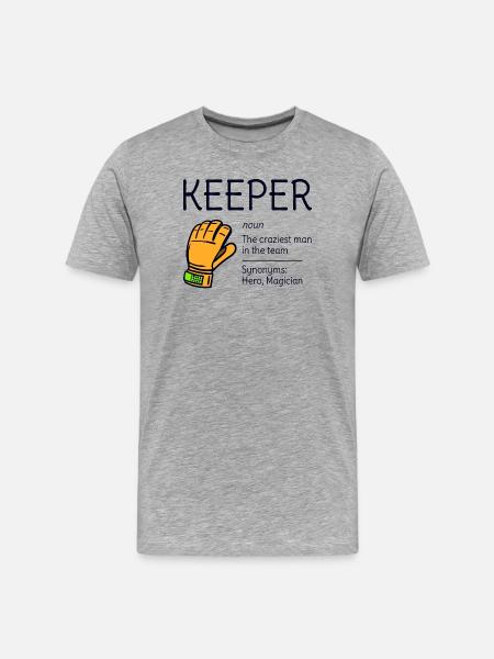 Goalie Goalie Definition Synonym Funny Humor - Men's Premium Organic T-Shirt - heather grey