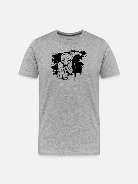 A dead superhero graffiti - Men's Premium Organic T-Shirt - heather grey